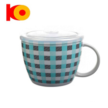 Best selling ceramic Soup Mugs With lid and handle
